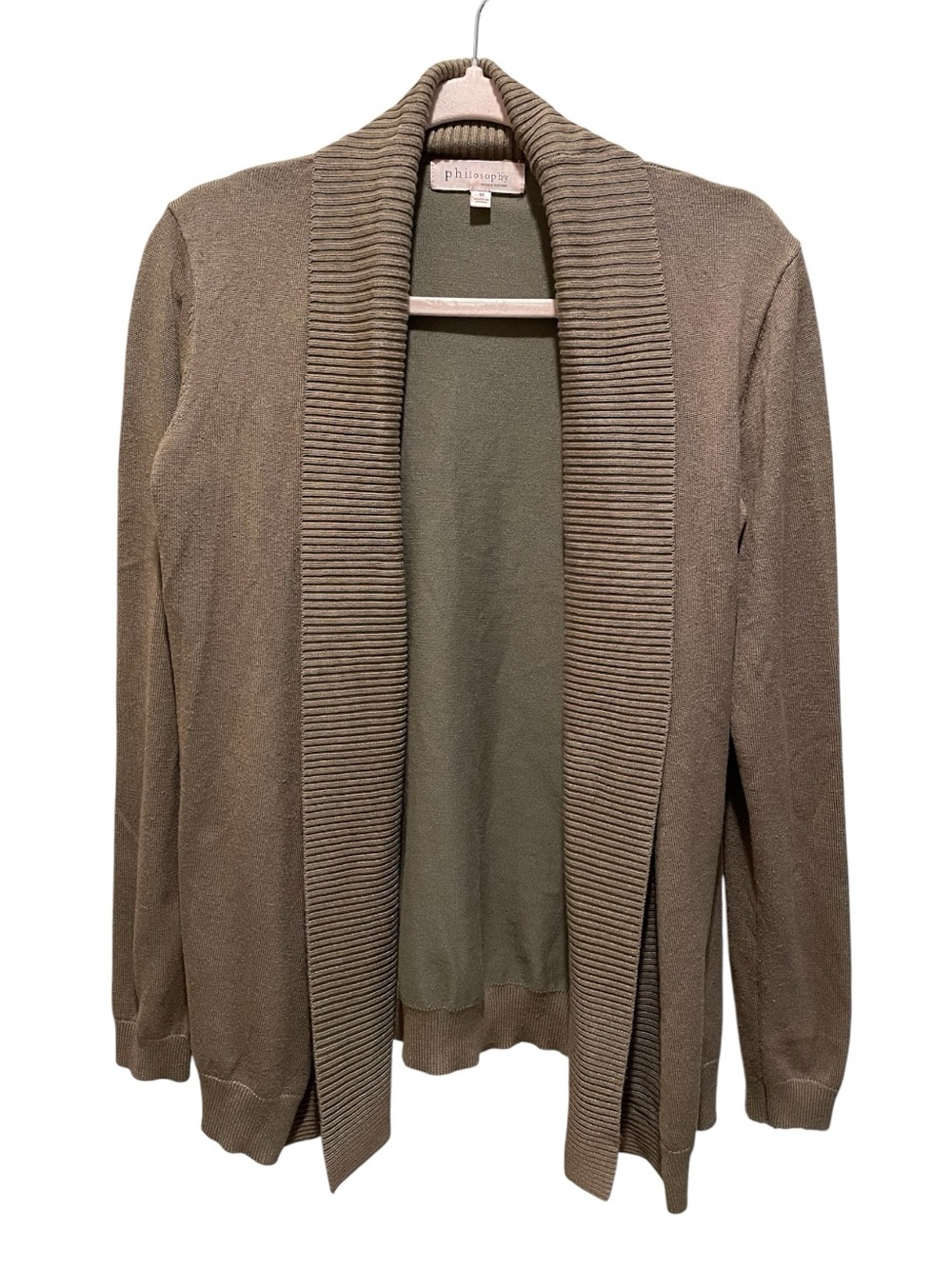 Philosophy open-front cardigan sweater. Size M.